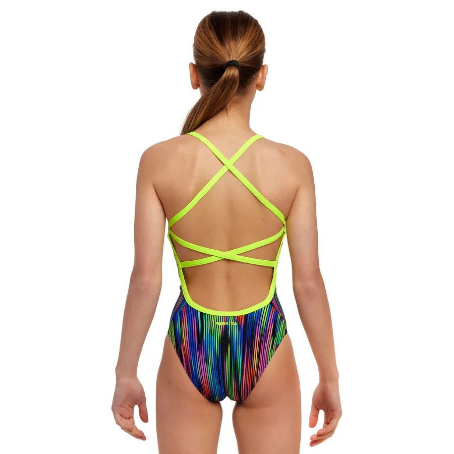 Funkita Girls Strapped In One Piece FS38G - Rain Down
