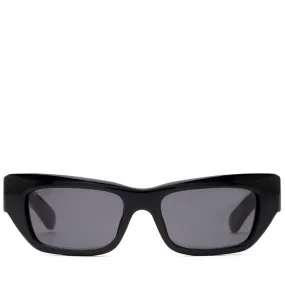 Gucci Rectangular Frame Sunglasses - Black/Solid Grey