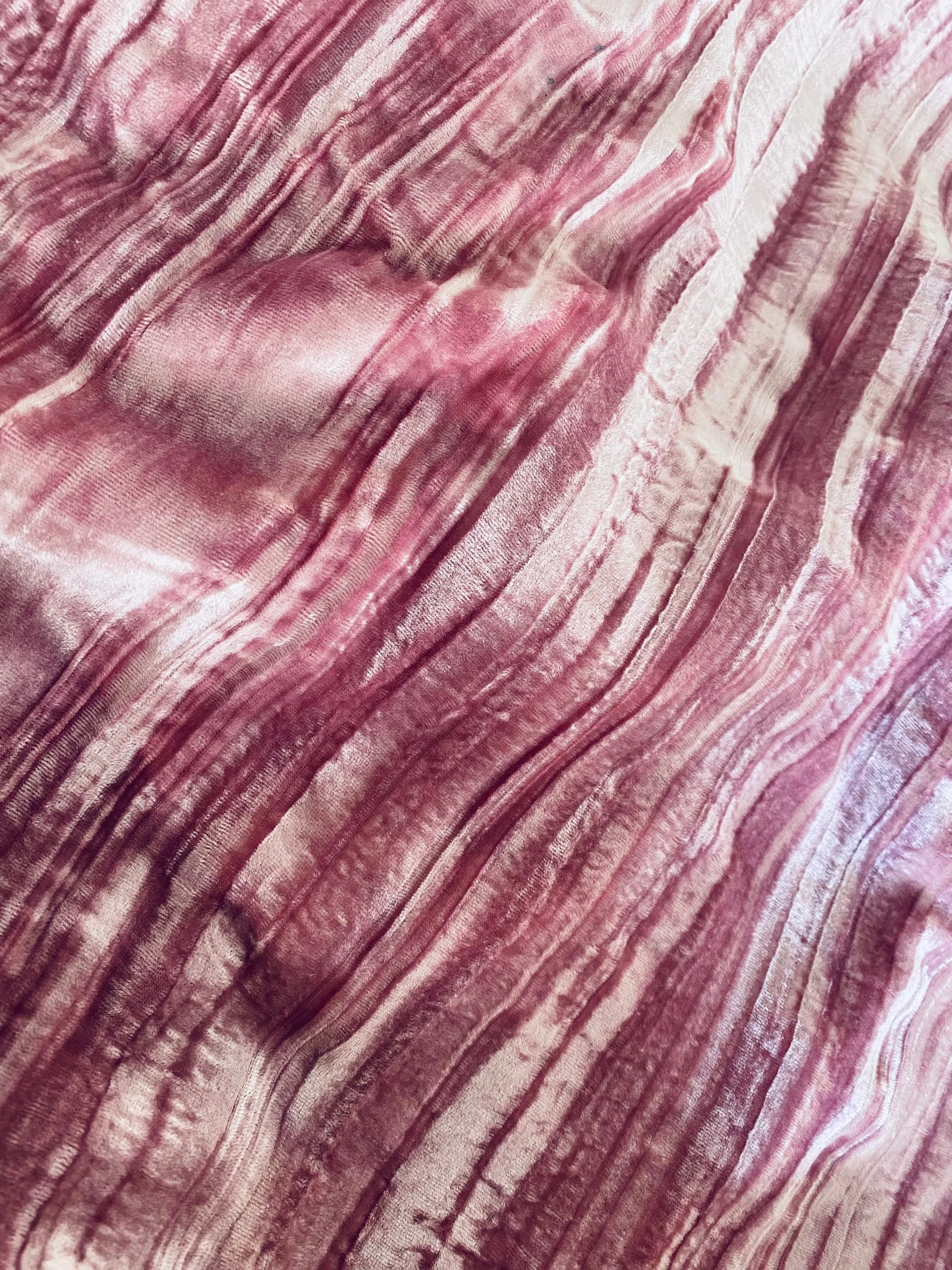 Haggle: Prince Peterson Pink Silk Rayon Velvet Fabric