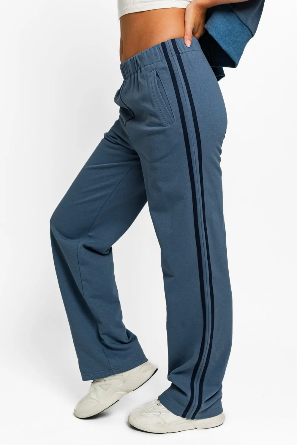 Just BE. Tasha Apparel High Waisted Track Sweatpants