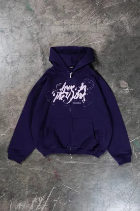 %LOVE IN THE DARK PLUM FRONTZIP%