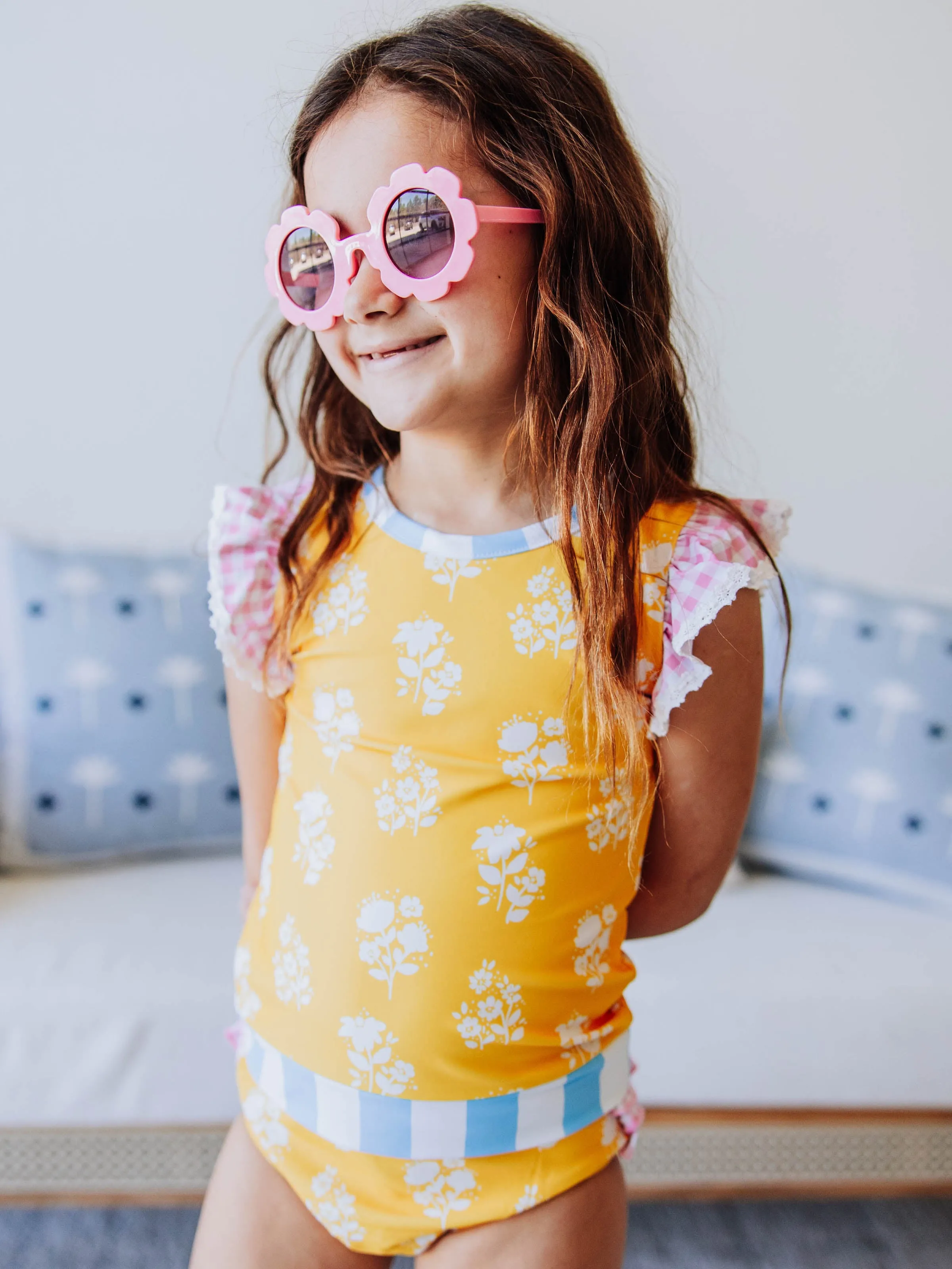 Miki Rash Guard - Sunshine Floral