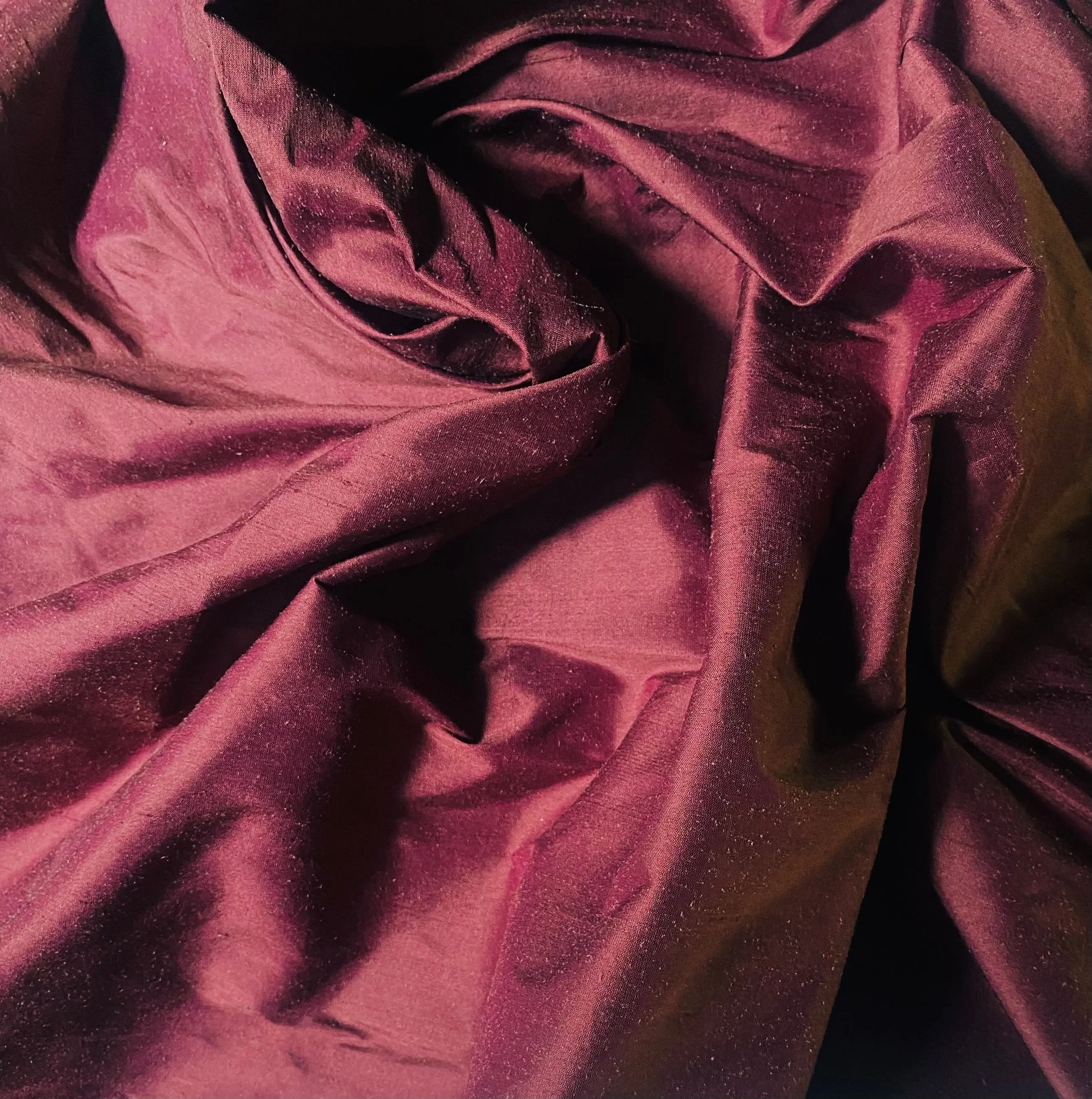 NEW Duchess Mable 100% Silk Dupioni - Solid Merlot