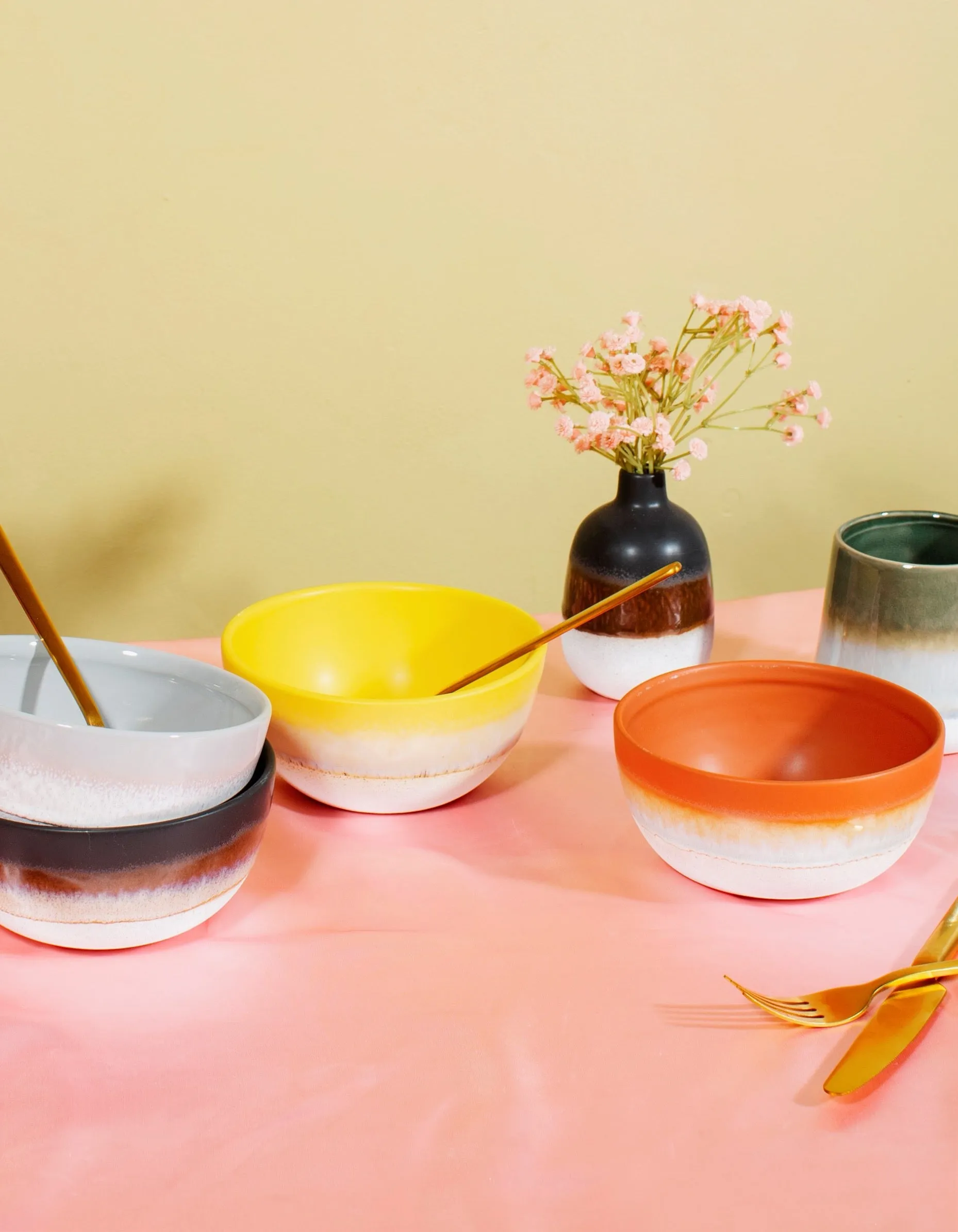 Ombre Effect Glazed Bowls