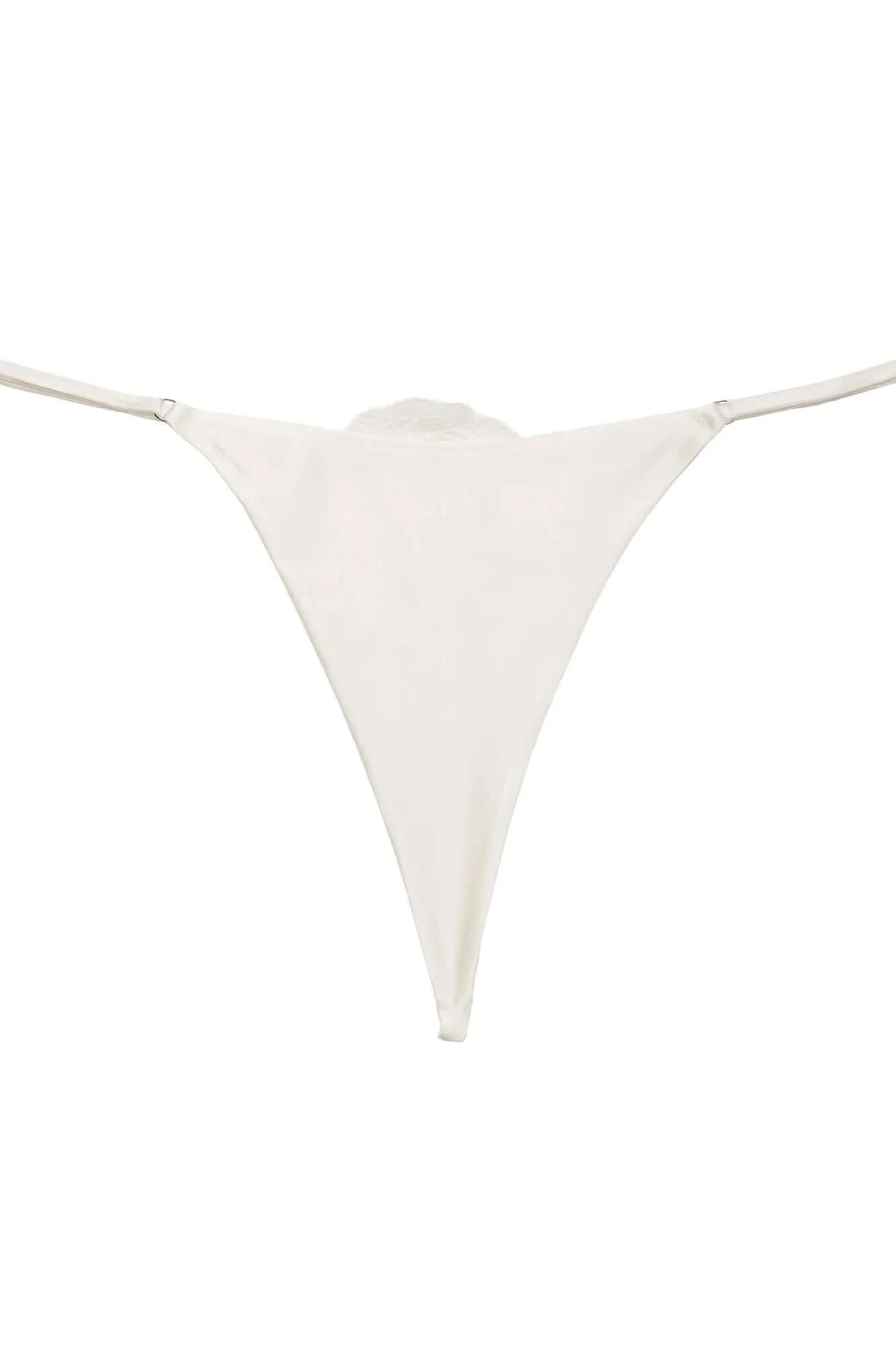 Rose Lace V-String in Ivory