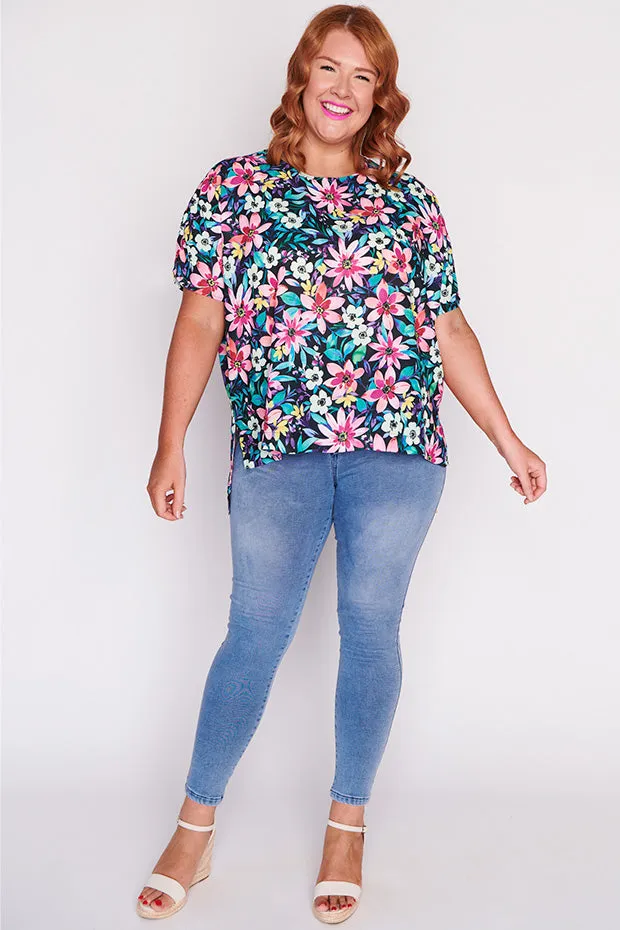 Serena Neon Bloom Top