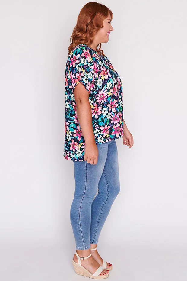 Serena Neon Bloom Top
