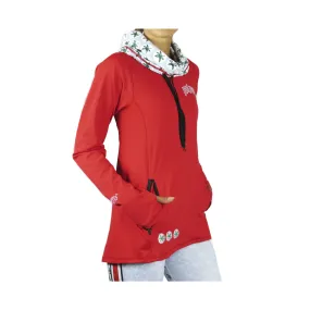 The Ohio State University Funnel Neck Long Sleeve/Red