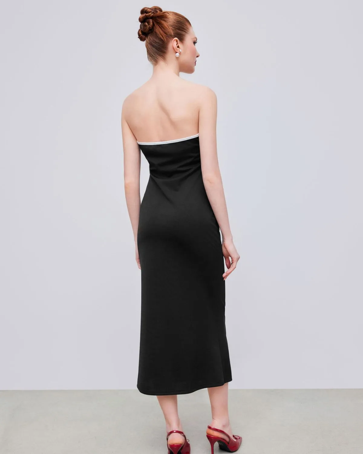 TIE UP BANDEAU DRESS